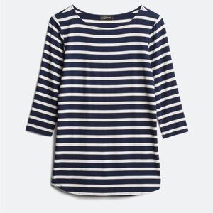 Striped Navy and White Top